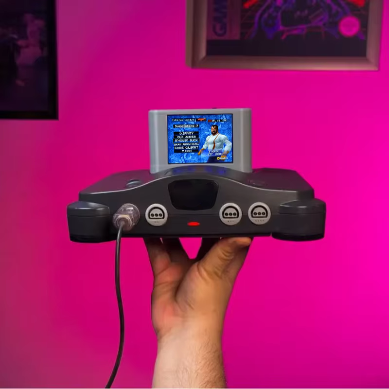 Retro Gaming Tv - ตลับเกม Pico N64 พร้อมสายเชื่อมต่อหน้าจอ จอ LCD