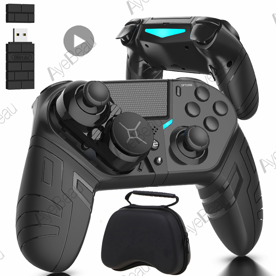 Retro Gaming Vr - คอนโทรลเลอร์ไร้สายบลูทูธแบบมีสาย USB สำหรับเพลย์สเตชัน PS 4 3