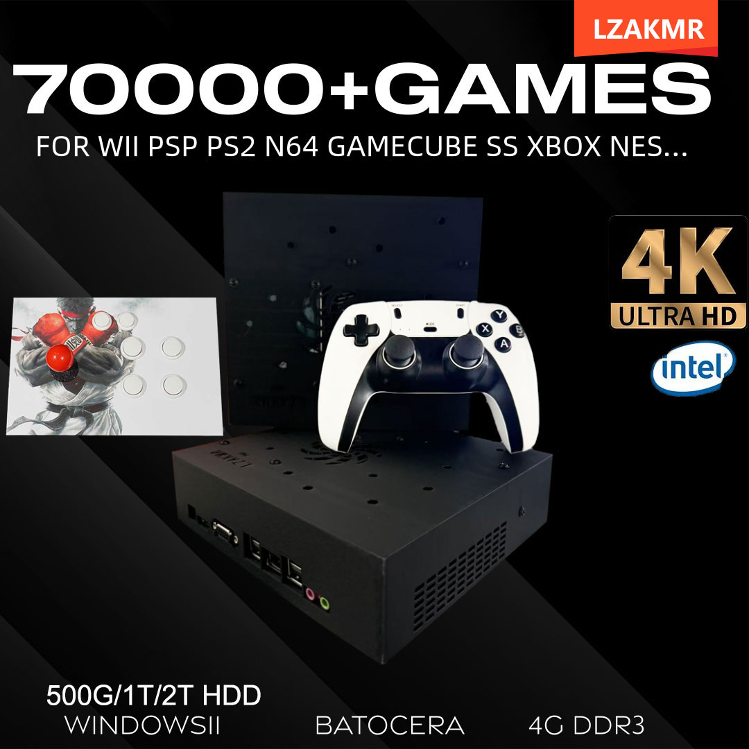 Retro Gaming Tv - เครื่องเล่นเกมย้อนยุค 70000+ เกม 2TB T8 พร้อมเล่นสำหรับ